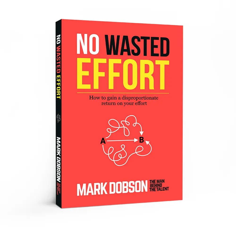 NWE-Book-Mockup-White-Back-RGB-Sq-o No Wasted Effort by Mark Dobson book cover
