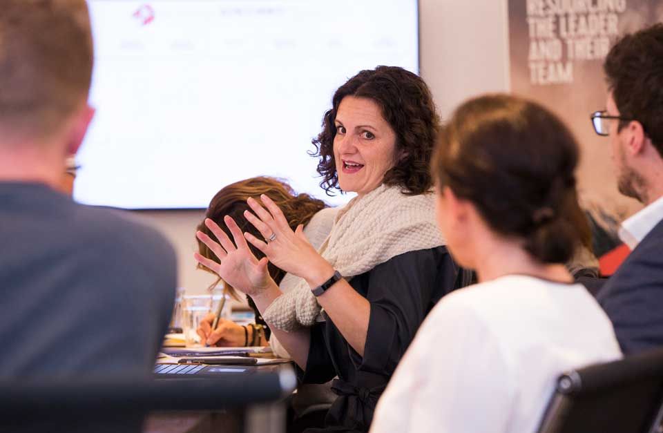 Mark Dobson's Business Club member Kylie discussing strategy