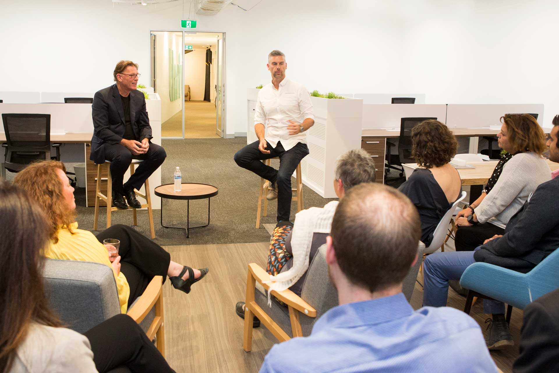 Mark Dobson's Business Club members listening