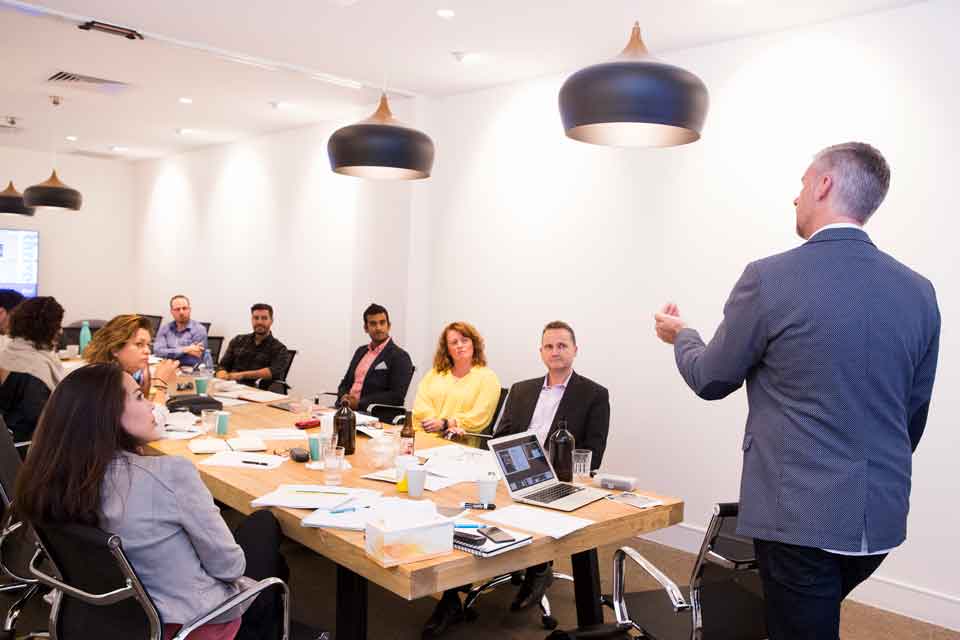 Mark Dobson presenting to The Business Club members