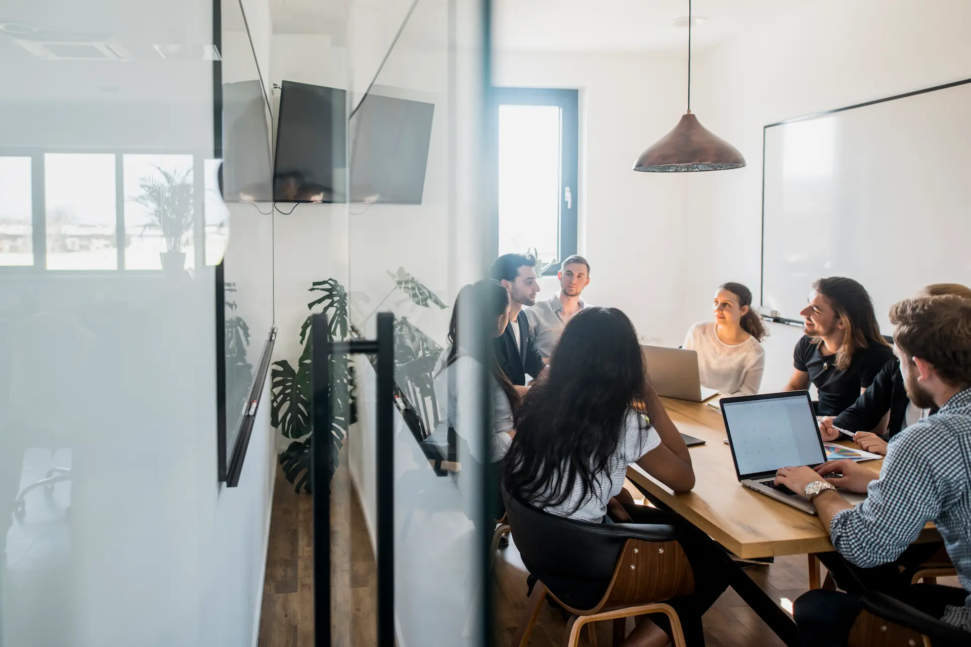 Business meeting in modern office